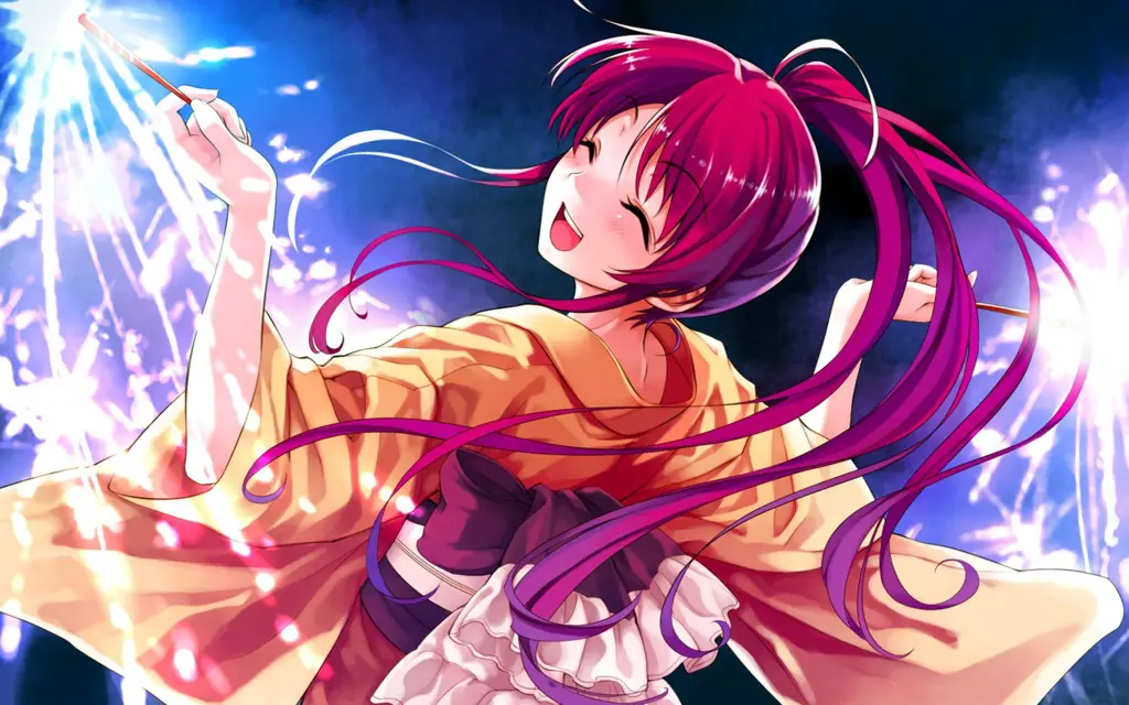 Penggemar Anime Bahagia Gambar penggemar anime yang gembira