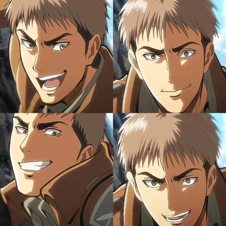 Gambar para karakter utama Attack on Titan
