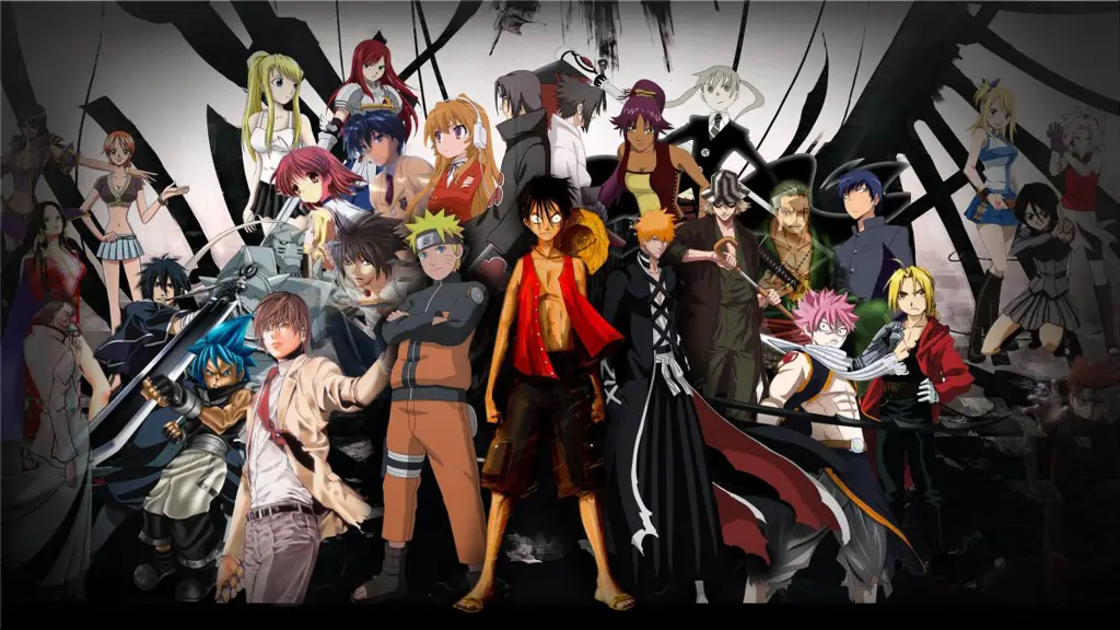 Gambar karakter anime menonton anime