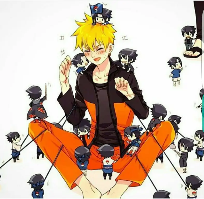 Naruto dan Sasuke Kecil Gambar Naruto dan Sasuke kecil sedang berlatih bersama