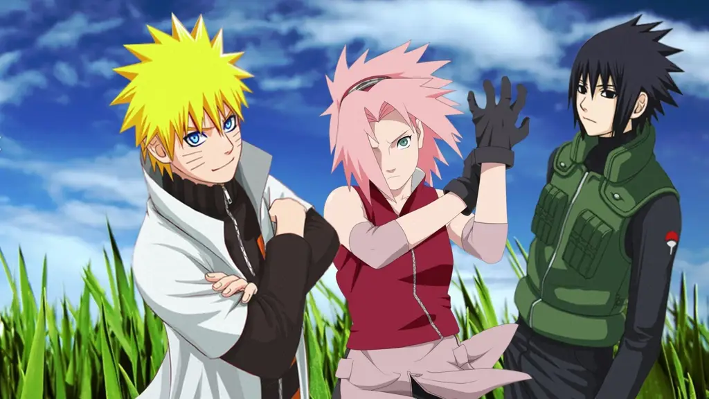 Tim 7: Naruto, Sasuke, Sakura, dan Kakashi Gambar Tim 7 Naruto (Naruto, Sasuke, Sakura, dan Kakashi) saat masih kecil