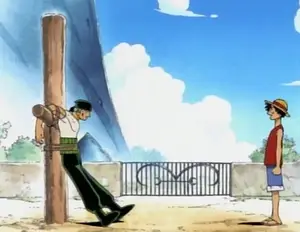 Zoro dan Luffy, awal dari persahabatan yang kuat Zoro bergabung dengan kru Luffy