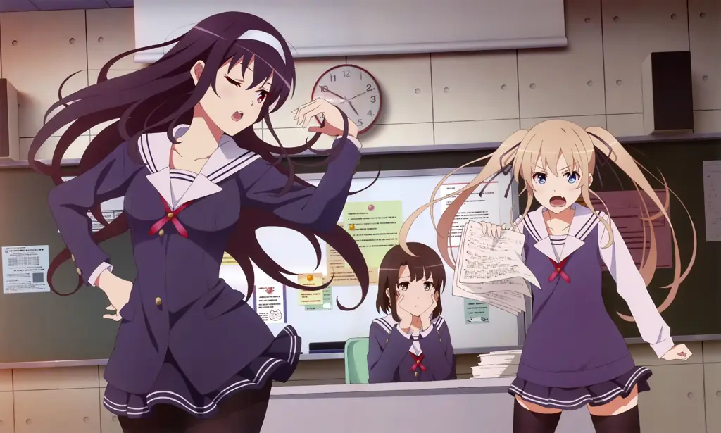 Pemandangan dalam Anime Saekano Pemandangan indah dalam anime Saekano