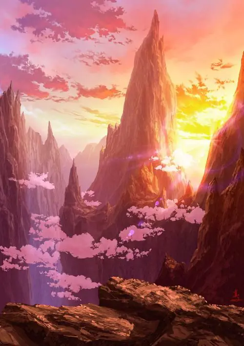 Pemandangan anime fantasi